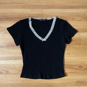 Brandy Melville Waffle Knit Baby Tee